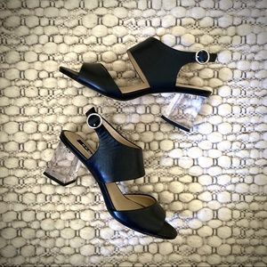 Donna Karen block heel sandal